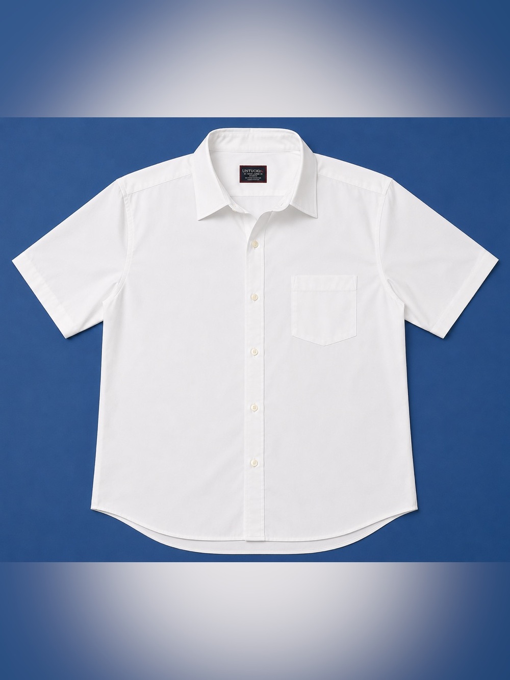 UNTUCKit Men’s XXXL Relaxed Fit White Short Sleeve Button Down Stretch Shirt